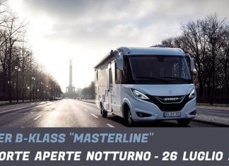 Hymer BKlass Masterline porte aperte notturno Italia VR